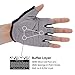 Enkeeo Cycling Gloves Half Finger Bike Gloves M/L/XL Breathable with Microfiber Leather, Anti-slip Shock-absorbing 5MM Gel and 3MM Sponge Pads, Velcro Design for Men/Women Road Racing (Black&Grey)
