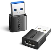UGREEN USB to USB C Adapter 2Pack, 10Gbps Female to Male Converter | Slim Design, for iPhone 17 16 15 14 13 Plus Pro Max,iPad Air Mini 6 7,Samsung Galaxy S23 S24,iPad Air