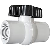 American Valve P200 1 1/2" PVC Ball Valve IPS Schedule 40, 1-1/2-Inch,White