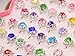 Fineder 36pcs Colorful Rhinestone Gem Rings in Box, Adjustable Little Girl Jewel Rings in Box Children Kids Little Girl Gift, Girl Pretend Play and Dress up Rings