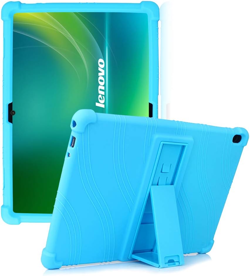 HminSen Silicone Stand Case for Lenovo Smart Tab M10 10.1 inch ONLY FITS Tablet Models TB-X605F, TB-X505F,I,L,X and P10 (TB-X705F) Tablet. (Light Blue)