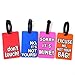 Honbay 4PCS Candy Color Travel Luggage Tags Travel Suitcase Bag Labels Checked Baggage Tags, Random Color (4 x Letter)