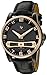 Lucien Piccard Men's 'Bosphorus' Quartz Stainless Steel and Black Leather Casual Watch (Model: LP-40046-BB-01-RB)