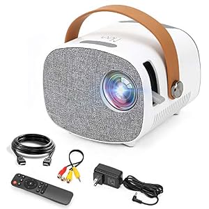 Meer Mini Projector,Portable Projector for Home Theater,Family Entertainment,Outdoor Camping,Video Games,Compatible with…