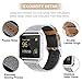 Jobese Compatible with Fitbit Blaze Bands, Soft Classic Canvas Fabric Straps with Genuine Leather Bands with Silver Metal Frame Compatible with Fitbit Blaze Bands Men Women