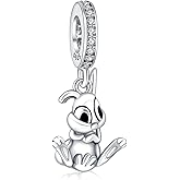 Annmors 925 Sterling Silver Charms, Animal Flower Plant Nature Bead Dangle Spring Pendant for Women Easter St. Patrick Holiday Jewelry Gift