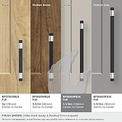Amerock | Cabinet Pull | Polished Chrome/Matte