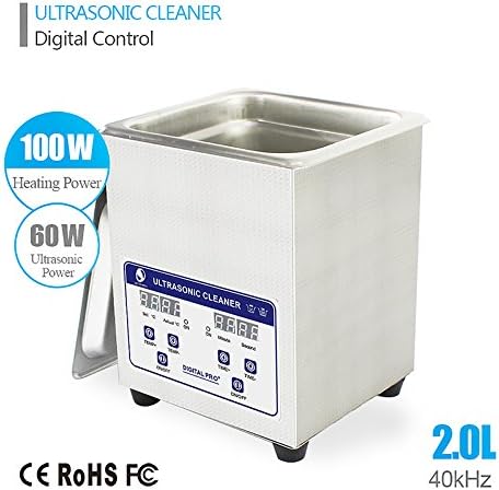 2.0L Professional Ultrasonic Cleaner for Medical and Dental Clinics, Tattoo Shops, Scientific Labs and Golf Clubs. Jewelers, Opticians, Watchmakers, Antique Dealers and Electronics Workshops