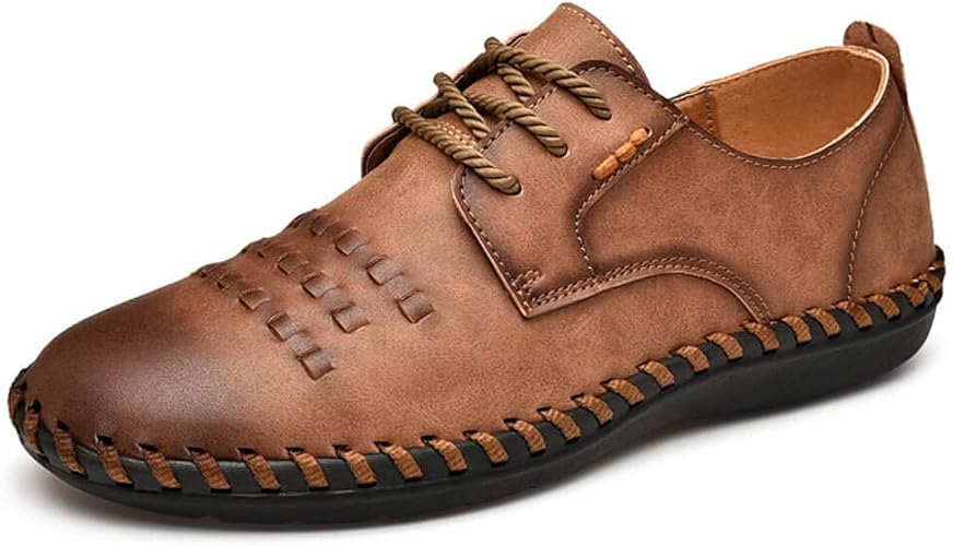 Amazon メイオウ メンズ カジュアルシューズ デッキシューズ 革靴 メンズ 手作り ローカット ワークブーツ オックスフォードの靴 カジュアルシューズ ファッションスニーカー レースアップシューズ 通勤用 防滑24 0cm 28 0cm レースアップシューズ