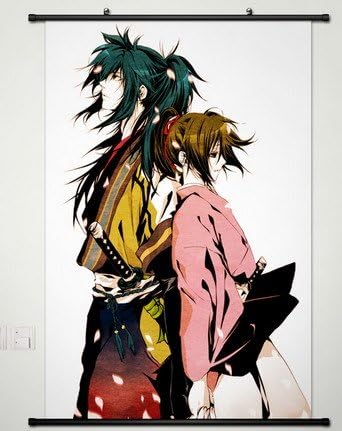 Hakuouki Wall Scroll Poster Fabric Painting For Anime Hijikata Toshizo & Yukimura Chizuru 1013 S