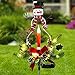 Doingart 2 Pack Solar Christmas Light Outdoor Decoration Clearance, LED Candle, Snowman Christmas Light with Faux Pine Cones, Foliage Accents Garden Decorative Stake
