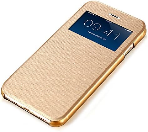 Case for Iphone 7 plus - Ultra Slim PU Leather Flip Case with Clear Soft TPU Back Cover for Apple iPhone 7 plus - GOLD
