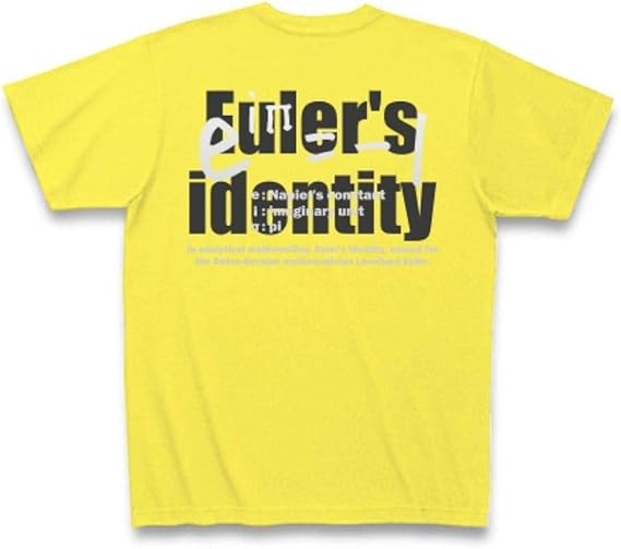 Amazon Co Jp 数学ｔシャツ オイラーの等式b黒 学問 数式 科学 Tシャツ Pure Color Print 服 ファッション小物