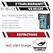 Pwr Tablet Phone Rapid 4A Dual Charger UL Listed Extra Long 6.5 Ft for Fast Charging: LG G Pad, Samsung Galaxy, Xiaomi, Asus Transformer Book T100, Lenovo, BlackBerry, HTC, Motorola Moto, Huawei, BLU