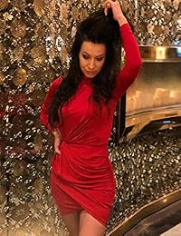 UONBOX Vestido de manga larga para mujer con vestido de novia suave y suave