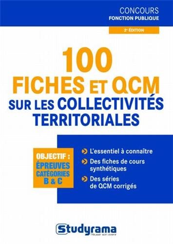 100 fiches et QCM sur les collectivités territoriales