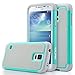 ULAK Galaxy S5 Case, S5 Phone Case Knox Armor Slim Shockproof Hybrid Silicone Rugged Rubber Hard PC Shell Protective Grip Cover for Samsung Galaxy S5 S V I9600 Mint Green/Gray