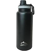 ChantikPeak Insulated Water Bottle, 32 oz, Stainless Steel, Wide Mouth with Leak-Proof Lid, pop-up straw (Secret Midnight, 32oz)