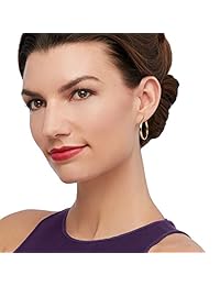 Ross-Simons - Pendientes de aro de oro amarillo italiano de 14 quilates