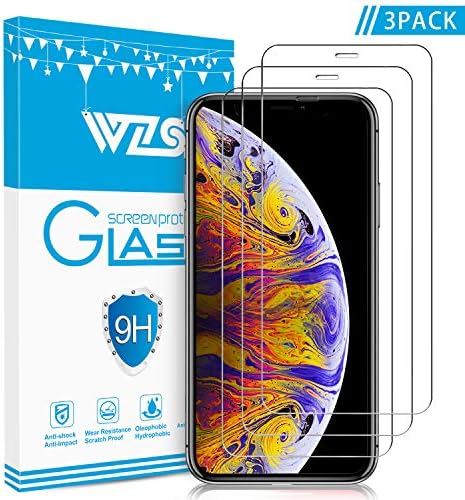 WZS Screen Protector Compatible for iPhone Xs Max,(6.5 inch 2018 Release),[3 Pack],0.33mm Tempered Glass Anti-Scratch,Advanced HD Clarity Work Most Case