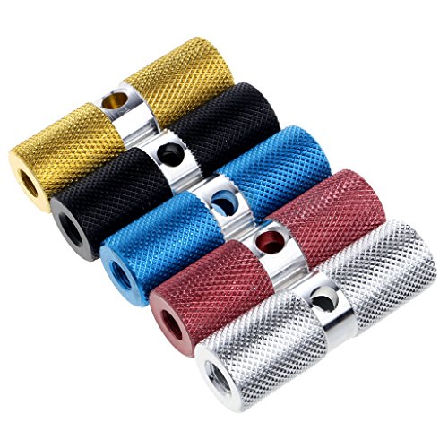 Aluminum Alloy Bicycle Pedal Front Rear Foot Stunt Peg Axle Bike Accessories (Red)
