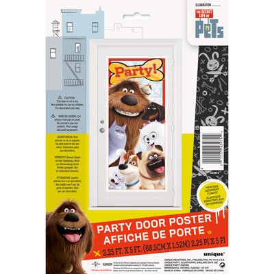 The Secret Life of Pets 27 x 60 Party Door Poster and 72 Happy Birthday Banner