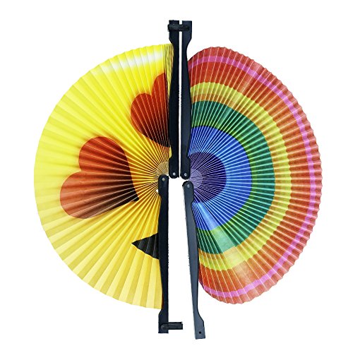 ISusser Folding Fan Assortment (24ct) - Paper with Plastic Handle - New - Thumbnail 4