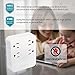Multi Plug Outlet, dodocool Wall Mount Adapter USB Charging Station 1250W Smart 4 AC Outlets, 4 Ports USB Charger with AIQ Charging Tech/LED Indicator for Smartphones/Tablets and More