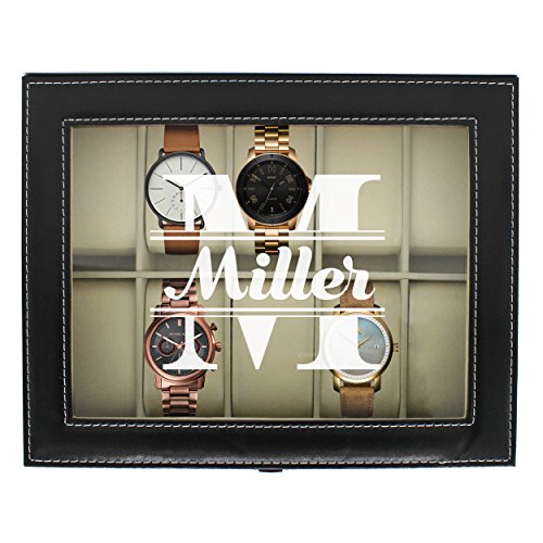 Engraved Watch Box for Men - Personalized Gifts for Him - Custom Husband Boyfriend Gift