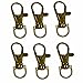 Rockin Beads 20 Antique Brass Plated Lobster Claw Swivel Clasps for Key Ring 1 3/8 X 1/2 Inch