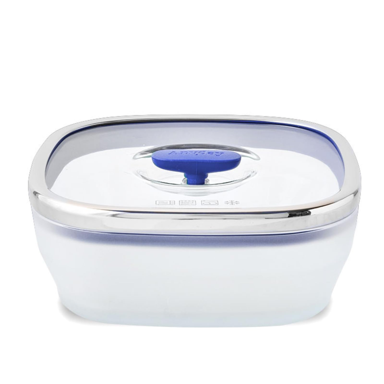 Photo 1 of Anyday 5.5-Cup Square Glass Food Storage with Glass Lid | Plastic-Free Meal Prep & Microwave Cookware | Stackable Airtight Storage Container with Vented Lid for Microwave-Safe Reheating