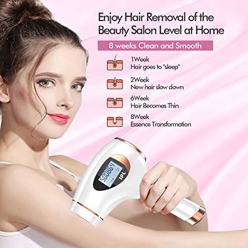 Houselog Hair Removal Permanent Light Hair Removal System Device Painless Hair Remover 500000 Flashes for Women and Men