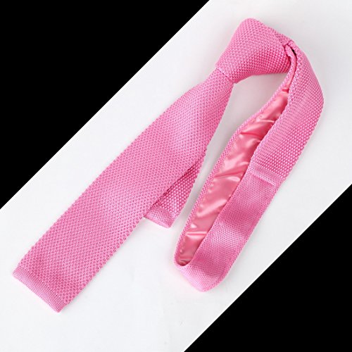 DAO3E01L Pink Solid Suppliers For Dad Skinny Neck Tie Woven Microfiber Fitness For Urban By Dan Smith