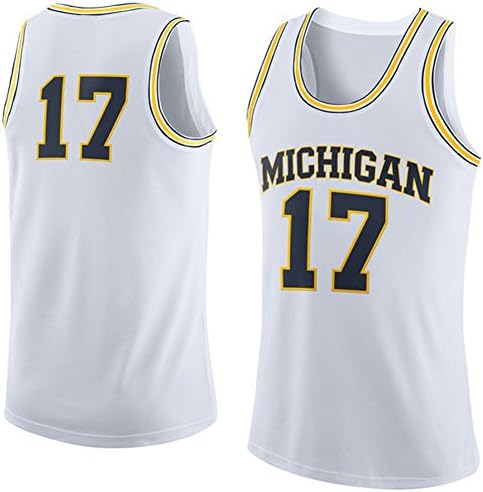 NCAA Men's Brand Jordan White Michigan Wolverines #17 Basketball College Jersey