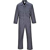 Portwest C813 Men's Work Coveralls - Liverpool Lightweight Polycotton Safety Coverall with Zip and Pockets Graphite Grey, XX-Large