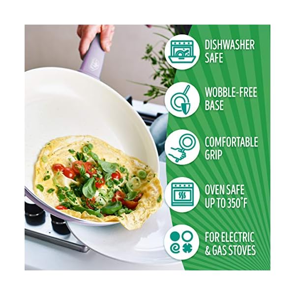 GreenLife-CC001792-001-Soft-Grip-Healthy-Ceramic-Nonstick-Lavender GreenLife Soft Grip Non-Stick 16 Piece Cookware Pots and Pans Set, PFAS Free, Diswasher Safe, Lavender