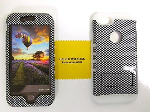 CellTx Cloth &amp; Cover - Dual Layer Hybrid Case for iPhone 7/6/6s (GLO-Carbon Fiber)