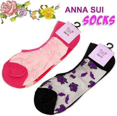 Amazon Co Jp Anna Suiメール便発送 Br アナスイ 靴下 アパレル ファッション小物 Anna Sui アナスイ パンプス用 ソックス 全２色 フットカバー 靴下 メール便フーシャピンク 並行輸入品 服 ファッション小物