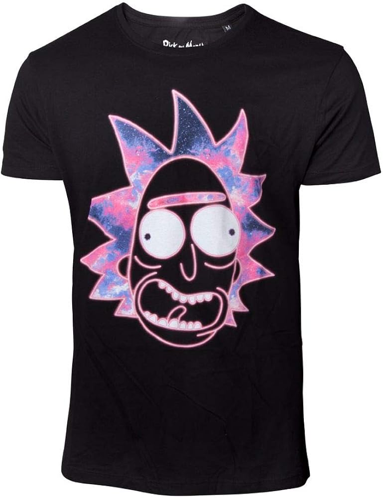 Rick and Morty TShirt Neon Rick Men