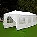 Exacme 6053-1030W Canopy Party Outdoor Gazebo Wedding Tent 8 Removable Walls, 10' x 30', White