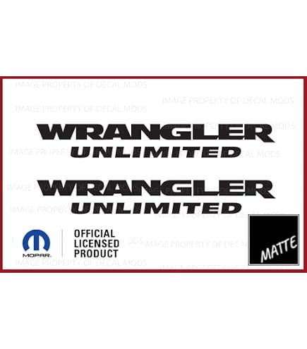 Juego De 2 Calcomanías Para Guardabarros Jeep Wrangler Sahara 2007-2018 - Gris Y Negro