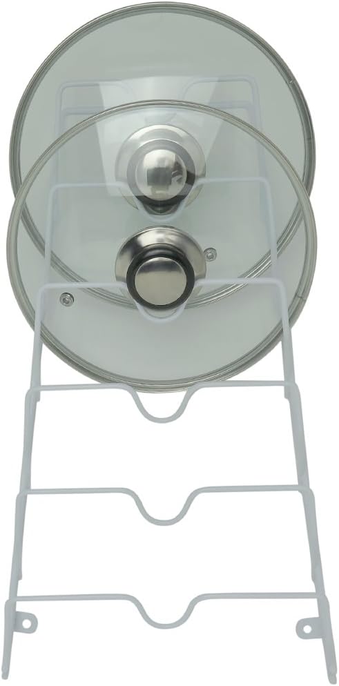 Evelots Pot Lid Storage-Cabinet Door/Wall-Organizer-6 Pot/Pan Covers-No Scratch: Kitchen & Dining