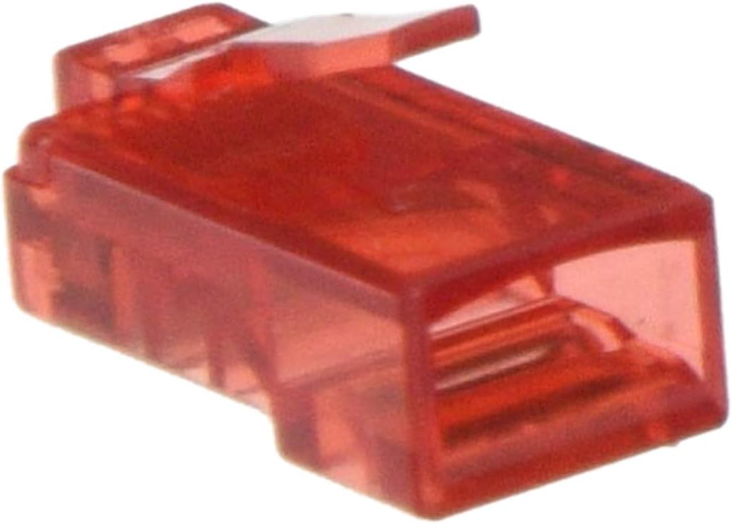 LINK PACK of 100 CONNECTORS 8 POLE CAT 5E UTP UNSCREEN RJ45 RED, 3.2 to 5.5 mm - Image 3