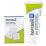 Permanent Wart Remover with Pads - Safe for Sensitive Skin Dr Recommended 100% Guaranteed All Natural Pain Free Salicylic Acid Free Patented Treatment for Plantar Genital Facial Warts by Terrasil