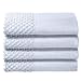 Creative Scents Decorative Fingertip Embellished White Gorgeous Lace Towels for Bathroom and Powder Room - 4 Pack 11 by 18