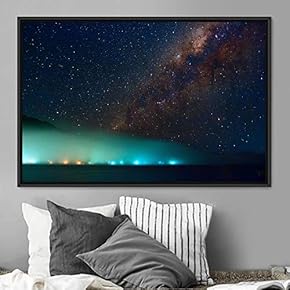 signwin Framed Canvas Wall Art Starry Sky Aerial...