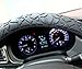 Sulida Steering Wheel Cover Auto Car Silicone Great Grip Anti-Slip Steering Cover for Diameter 36-38cm/13-15inch (black2)