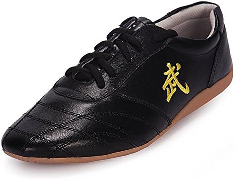 Chinese Wushu Shoes taolu Kungfu Shoes Practice Martial Arts Shoes Taichi Shoes for Men Women Adults Fashion Sneakers (US5.5//EUR36//23CM, Black)