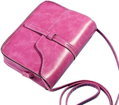 FitfulVan Clearance! Hot sale! Bags, FitfulVan Vintage Purse Bag Leather Cross Body Shoulder Messenger Bag (Hot Pink)