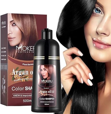 Generic Coconut Oil/Argan Oil Essence Hair Color Shampoo, 3in1 (Light Brown), 500ml